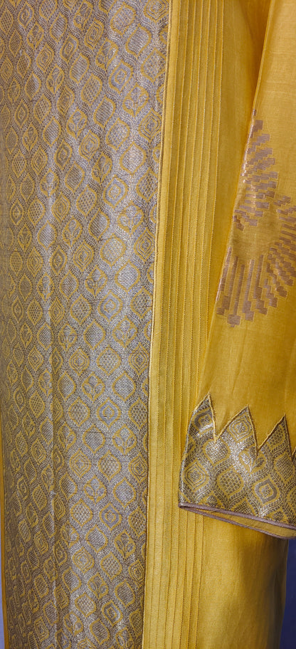 Semi Stitched Formal chanderi Kurta