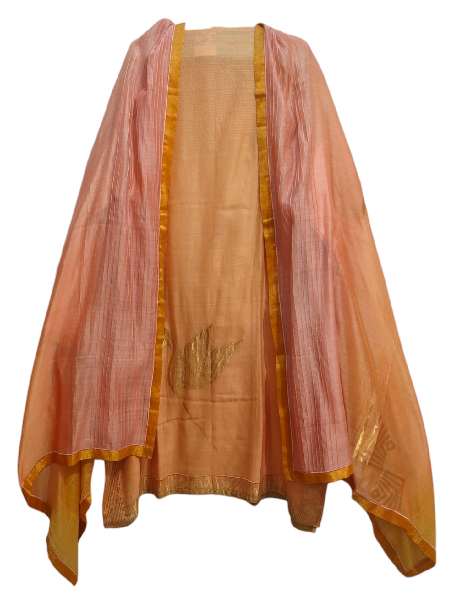 Semi Stitched Chanderi Formal Suitset