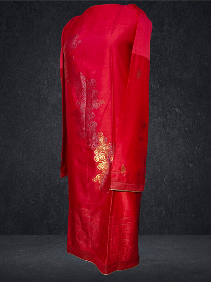 Semi Stitched Formal chanderi Suitset VISHAL KAPUR
