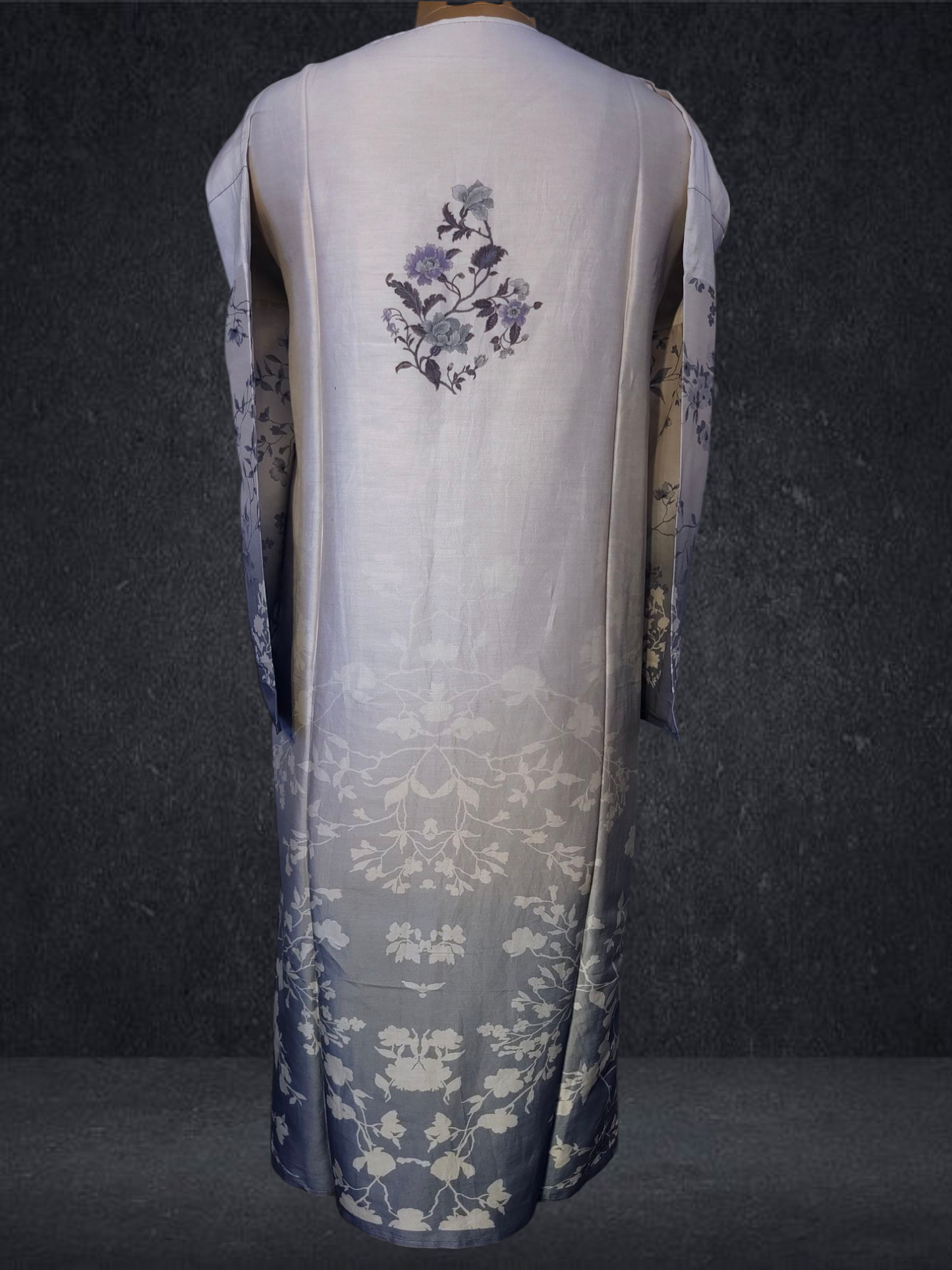 Semi Stitched Chanderi Printed kurta