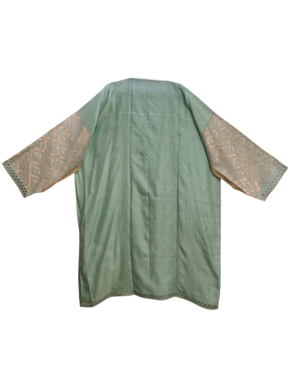 Semi Stitched Chanderi Formal Suitset