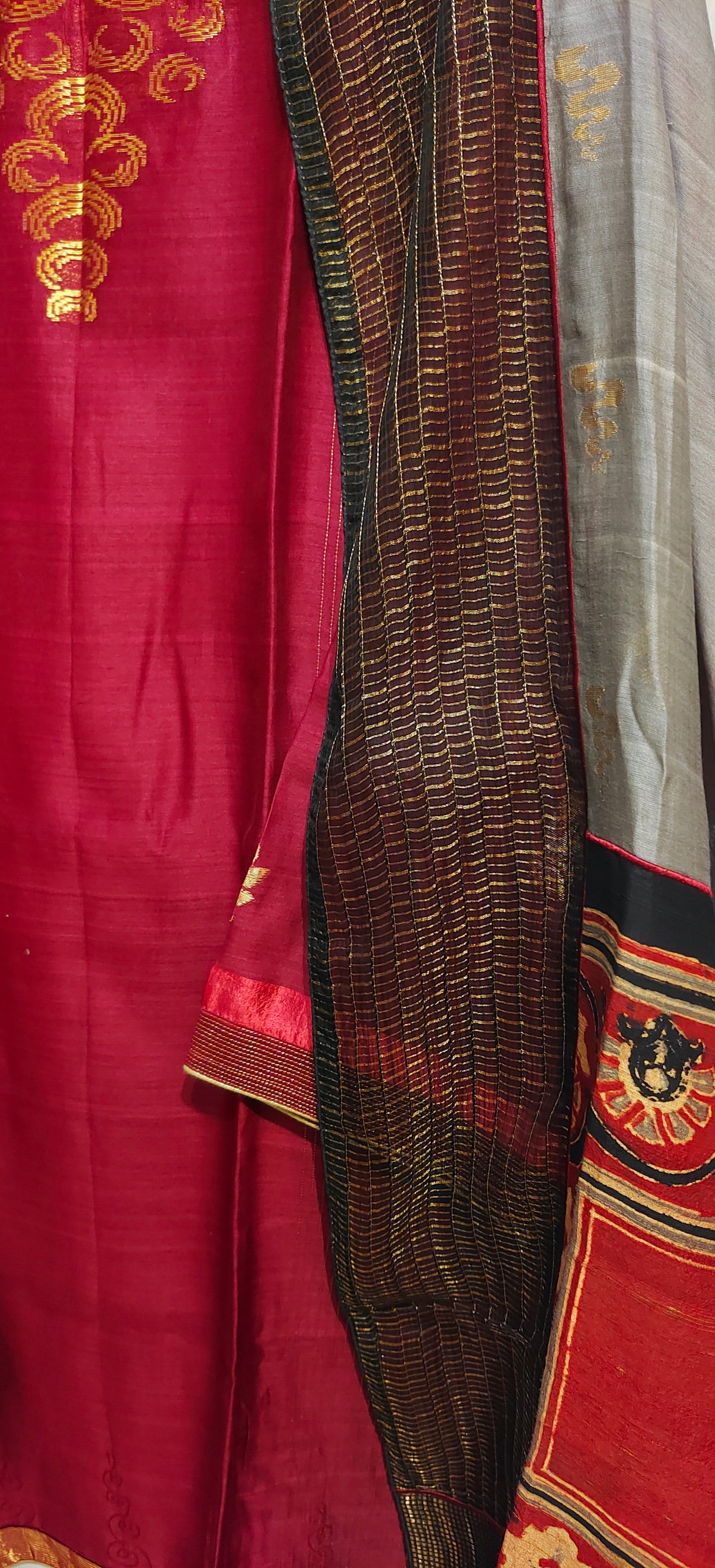 Semi Stitched Formal Chanderi Suitset