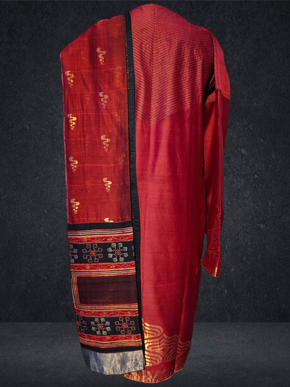 Semi Stitched Formal chanderi Suitset