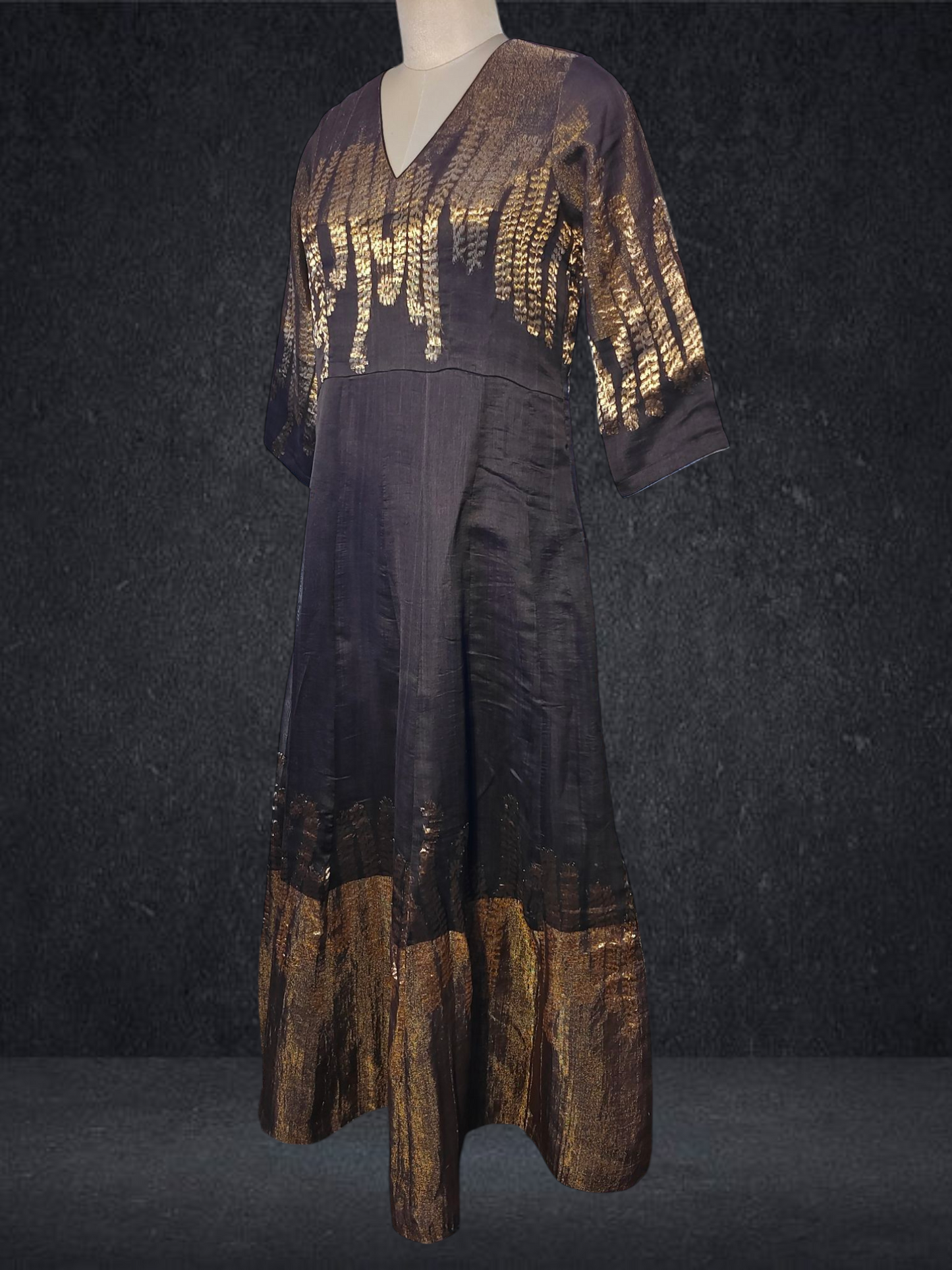 Stitched Chanderi Gown