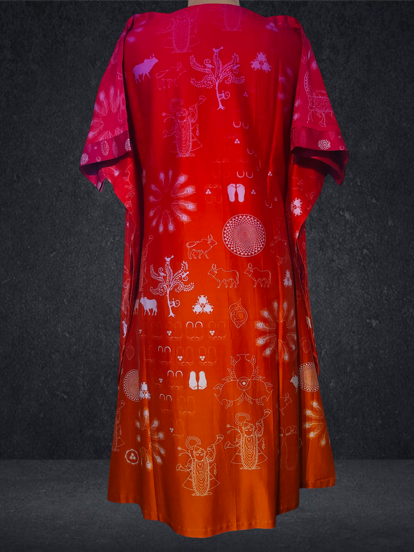 Stitched Chanderi Digital Printed Kaftan VISHAL KAPUR STUDIO
