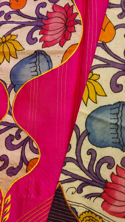 Semi Stitched Chanderi Kalamkari Ɓlouse