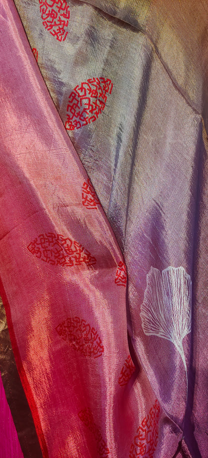 Semi Stitched Chanderi Formal Suitset