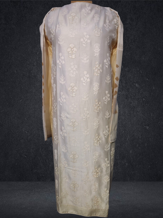 Semi Stitched Formal chanderi Kurta