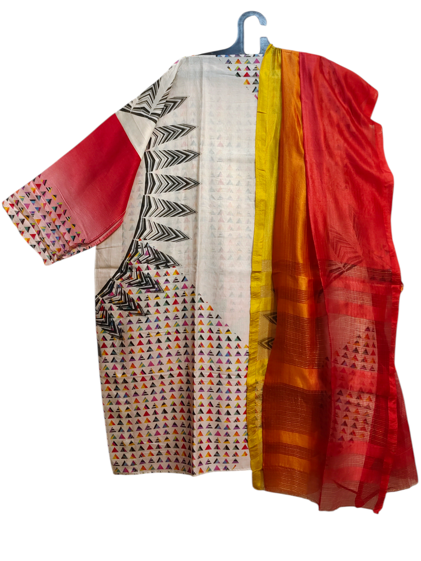 Semi Stitched Chanderi Casual Kurta VISHAL KAPUR