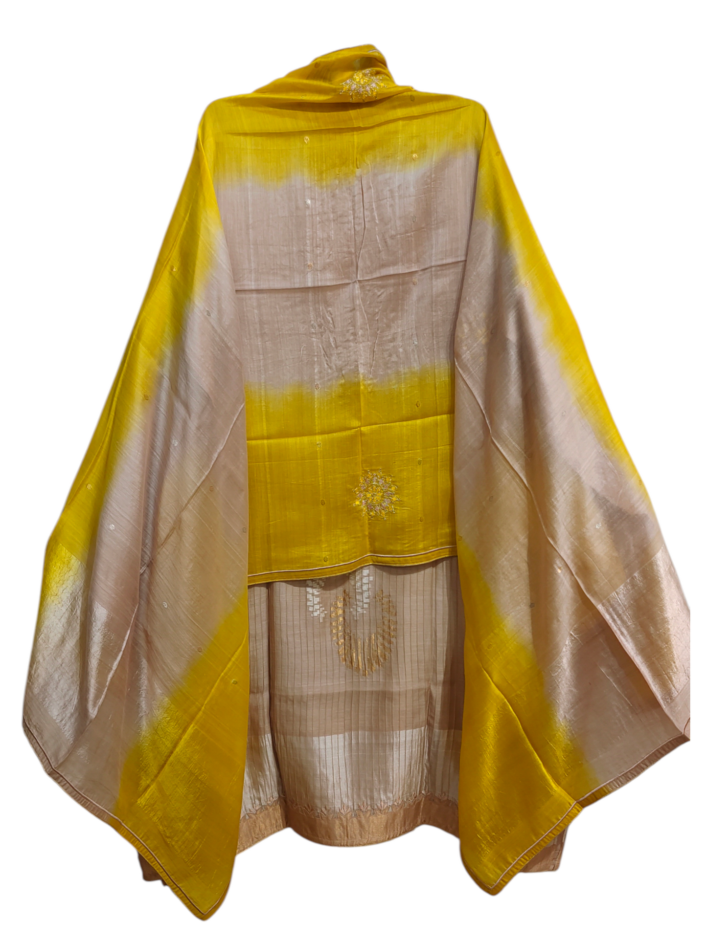Semi Stitched Formal chanderi Suitset