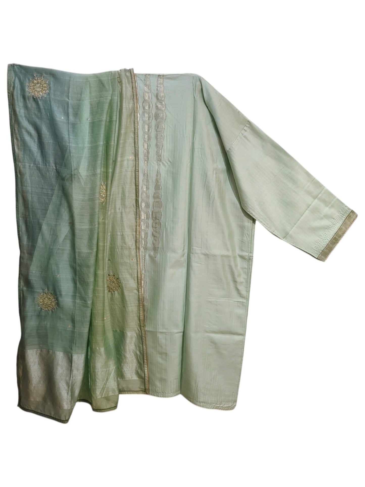 Semi Stitched Chanderi Formal Suitset