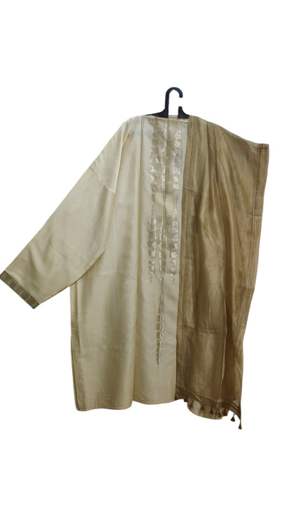 Semi Stitched Chanderi Formal Suitset