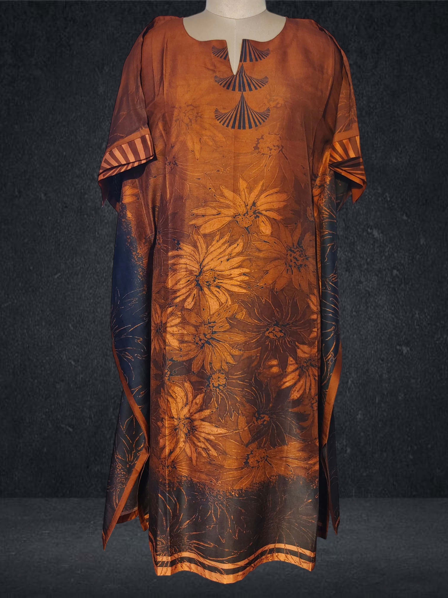 Stitched Chanderi Digital Printed Kaftan VISHAL KAPUR STUDIO