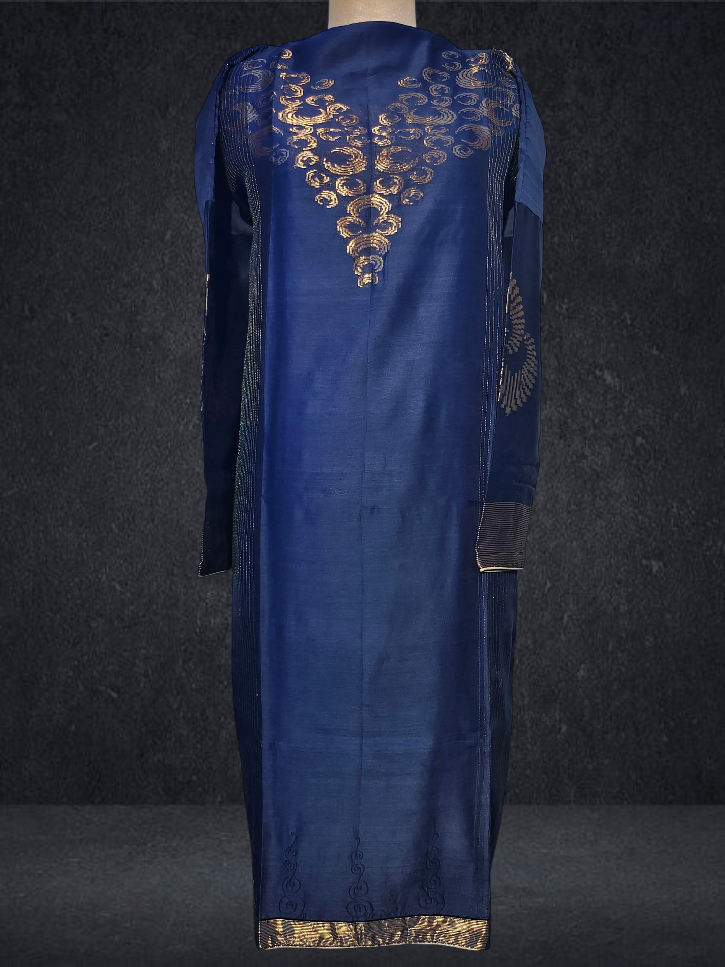 Semi Stitched Formal chanderi Kurta