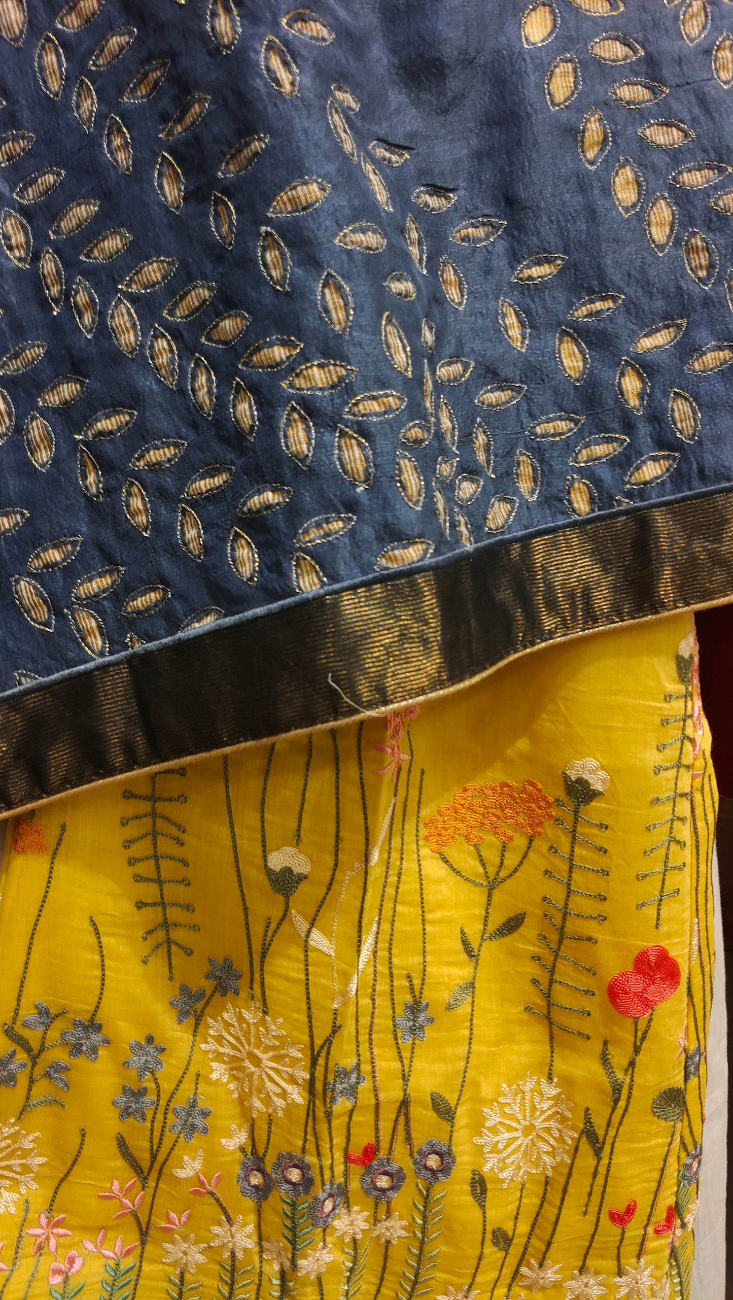 Formal chanderi Embroidered Indowestern set