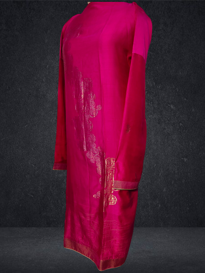 Semi Stitched Formal chanderi Suitset
