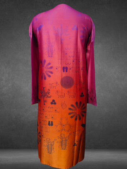 Semistitched Chanderi Casual kurta