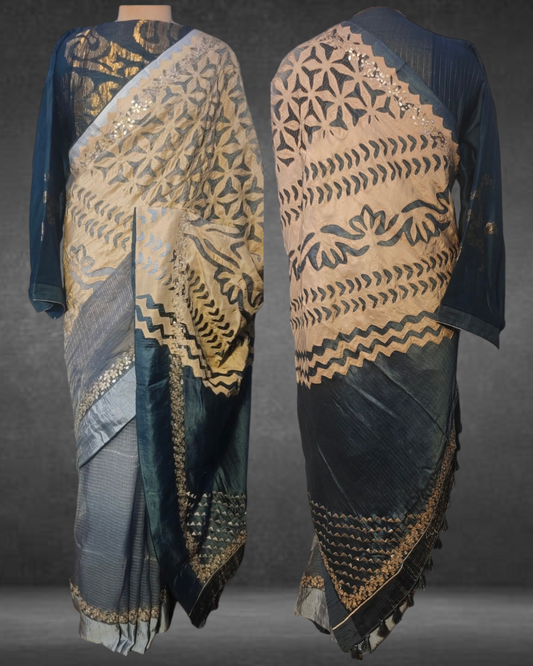 Formal Silk Katab Applique Saree(VKSR05MAY05) VISHAL KAPUR STUDIO