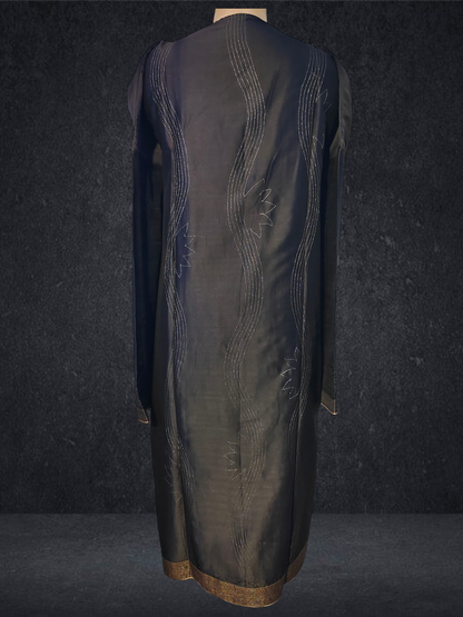Semi Stitched Formal chanderi Suitset
