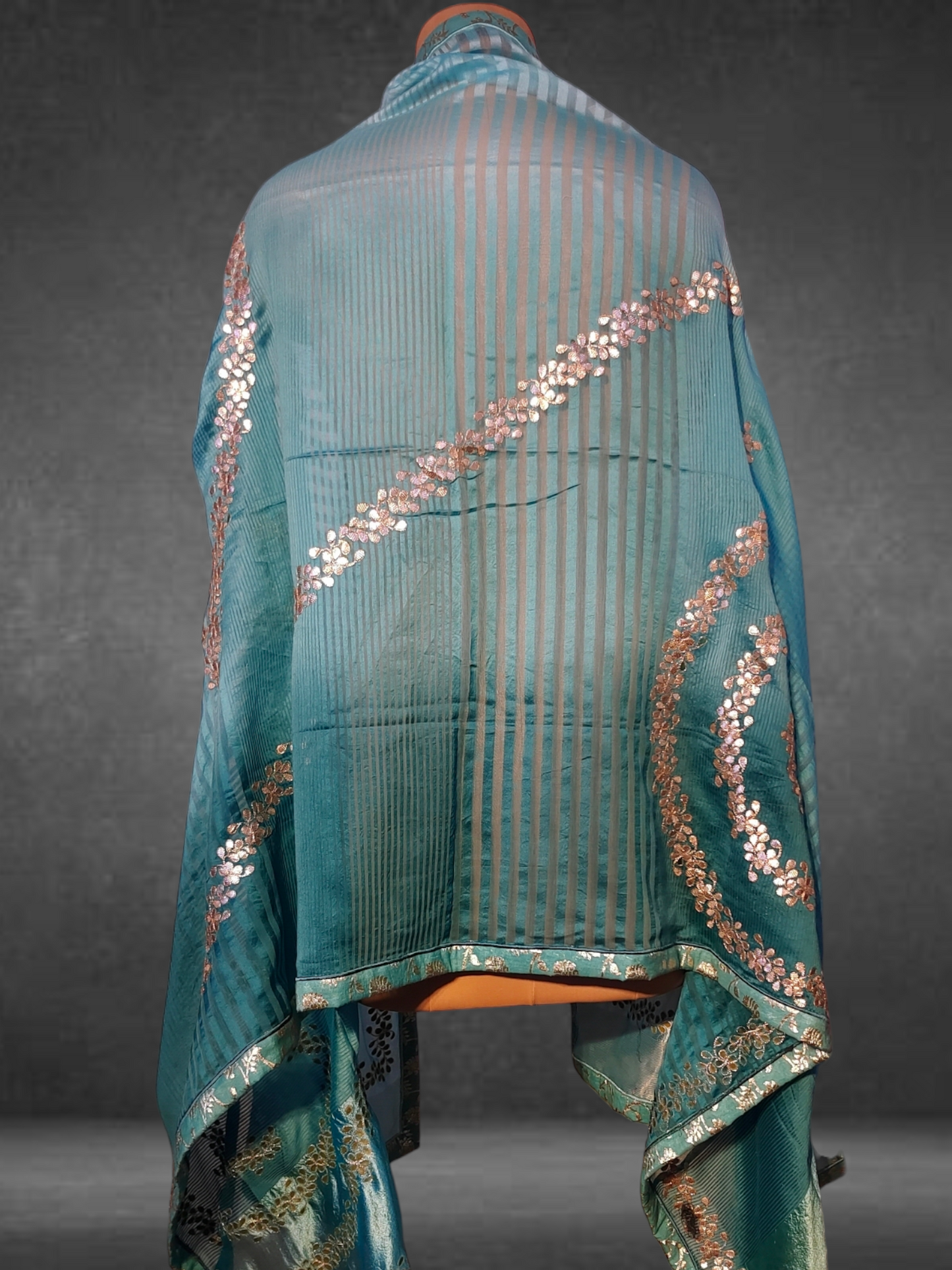 Chanderi Zari Woven Gota Dupatta