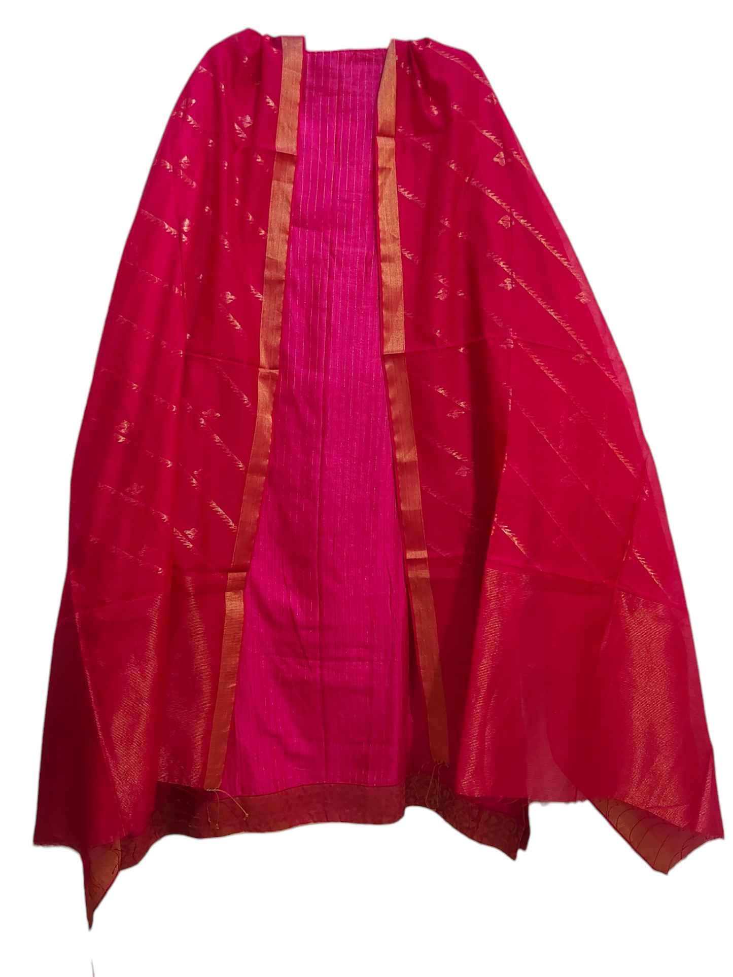 Semi Stitched Chanderi Formal Suitset