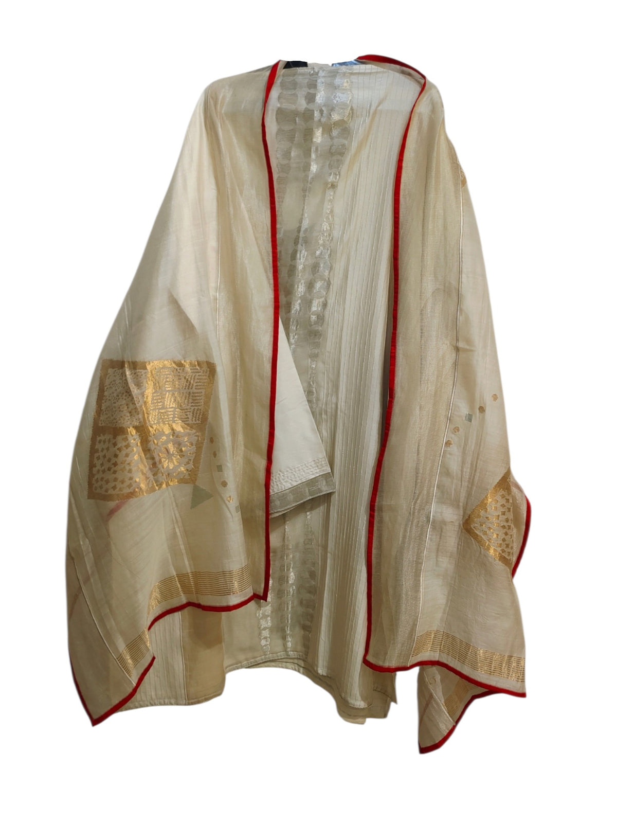 Semi Stitched Chanderi Formal Suitset
