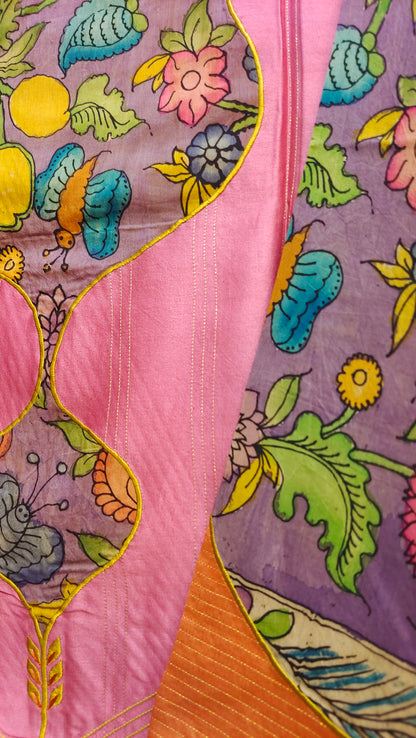 Semi Stitched Chanderi Kalamkari Ɓlouse