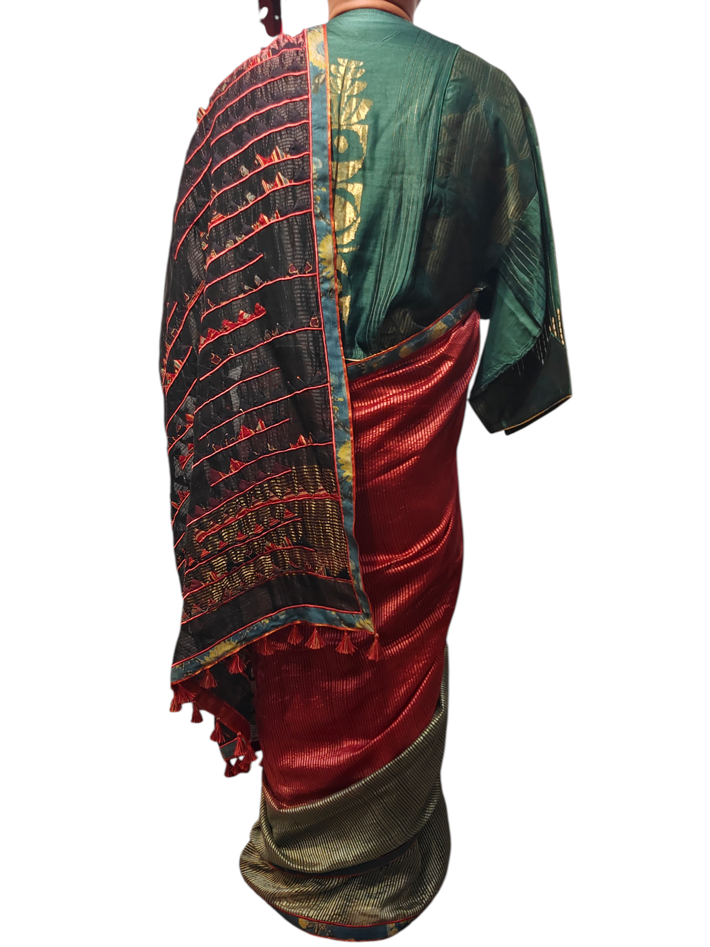 Formal Chanderi Silk Ajrakh Saree