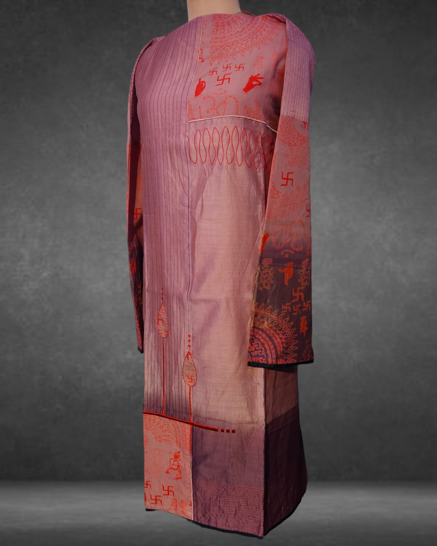 Semi Stitched Formal Chanderi kurta VISHAL KAPUR