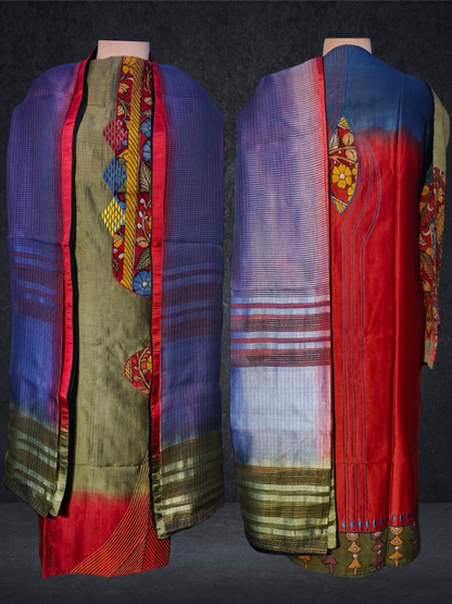 Semi Stitched Chanderi Formal Suitset