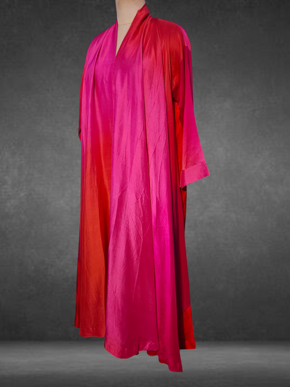 Long Silk Cape Dress