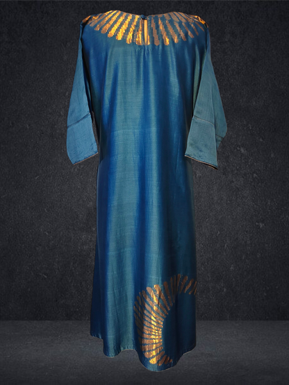 Stitched Chanderi Long Dress VISHAL KAPUR STUDIO