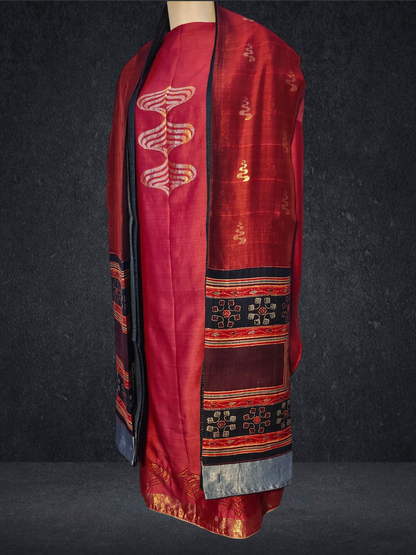 Semi Stitched Formal chanderi Suitset