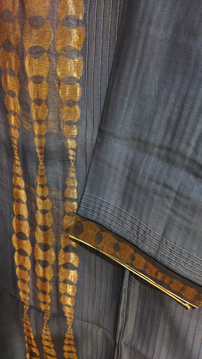 Semi Stitched Chanderi  Formal kurta