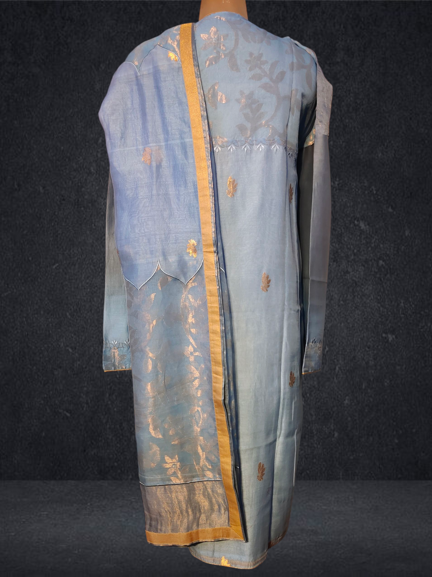 Semi Stitched Formal chanderi Suitset