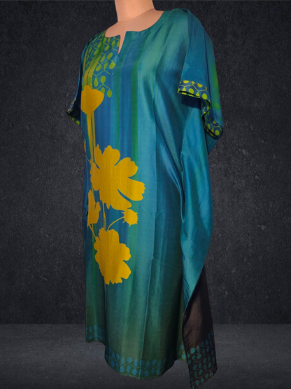 Stitched Chanderi Digital Printed Kaftan VISHAL KAPUR STUDIO