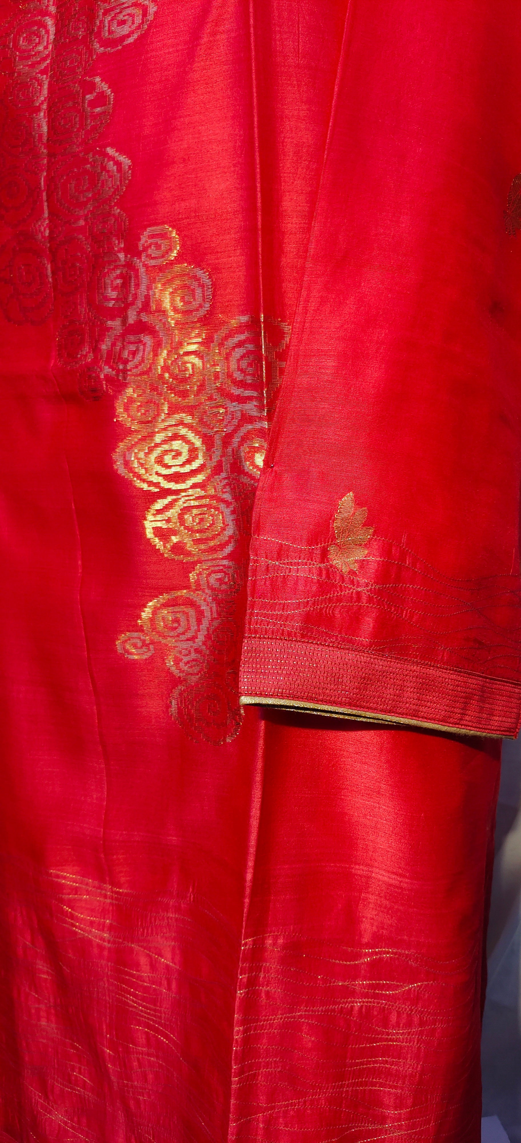 Semi Stitched Chanderi kurta VISHAL KAPUR