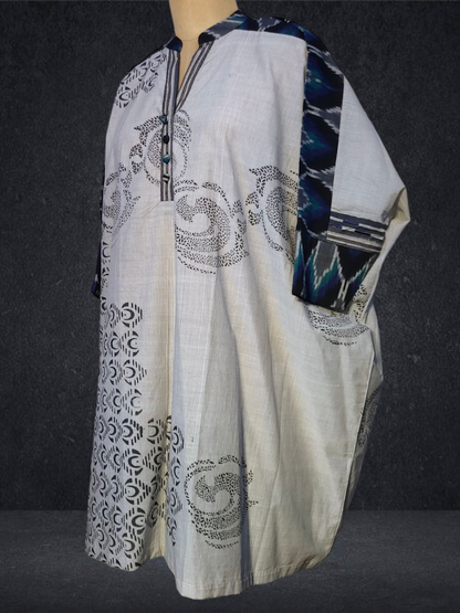 Stitched Block Printed Short Tunic