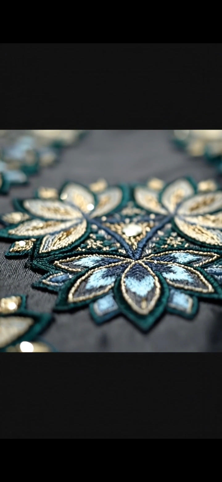 Customised Chanderi Embroidered set