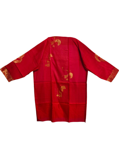 Semi Stitched Chanderi Formal Suitset