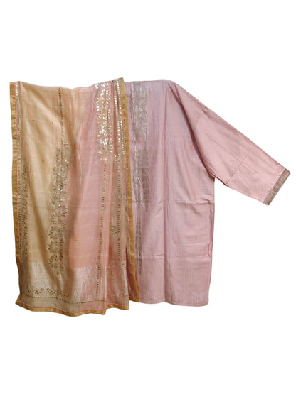 Semi Stitched Chanderi Formal Suitset