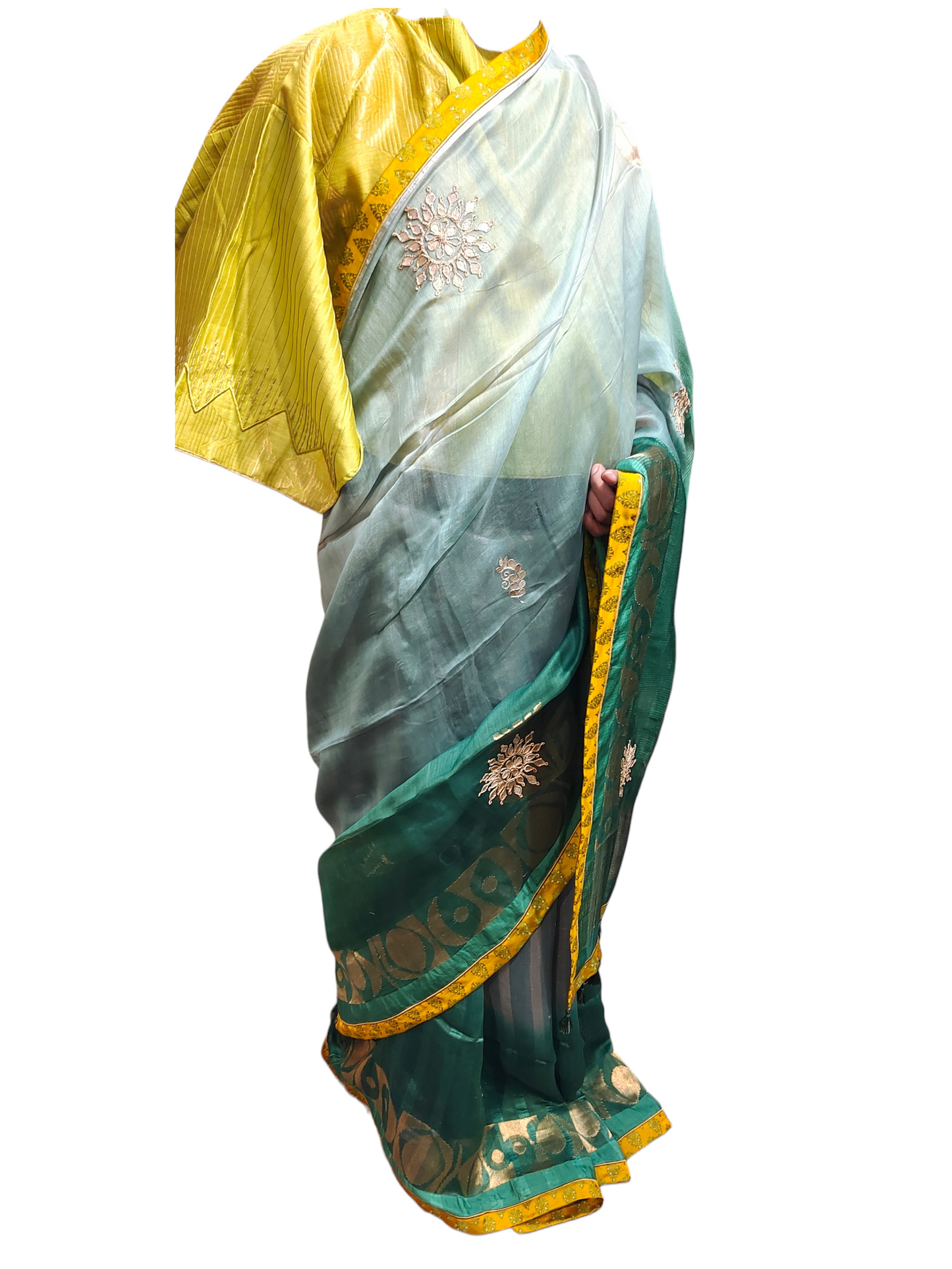 Formal Chanderi Zari Woven With Gota Saree