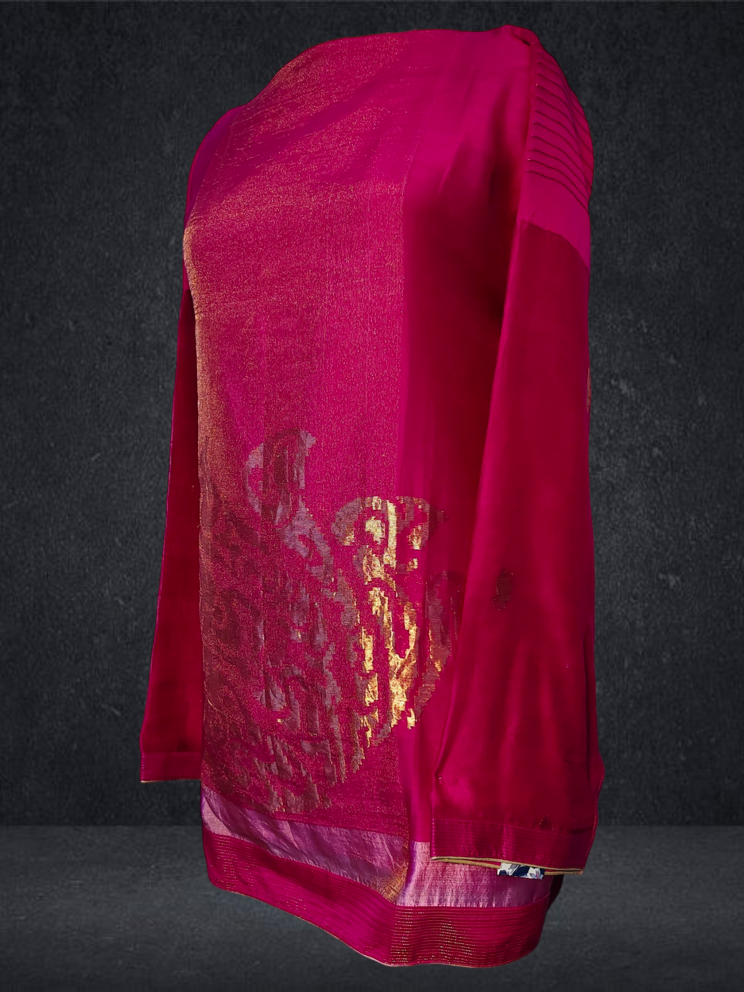 Semi Stitched Chanderi Zariwoven Short Tunic VISHAL KAPUR STUDIO