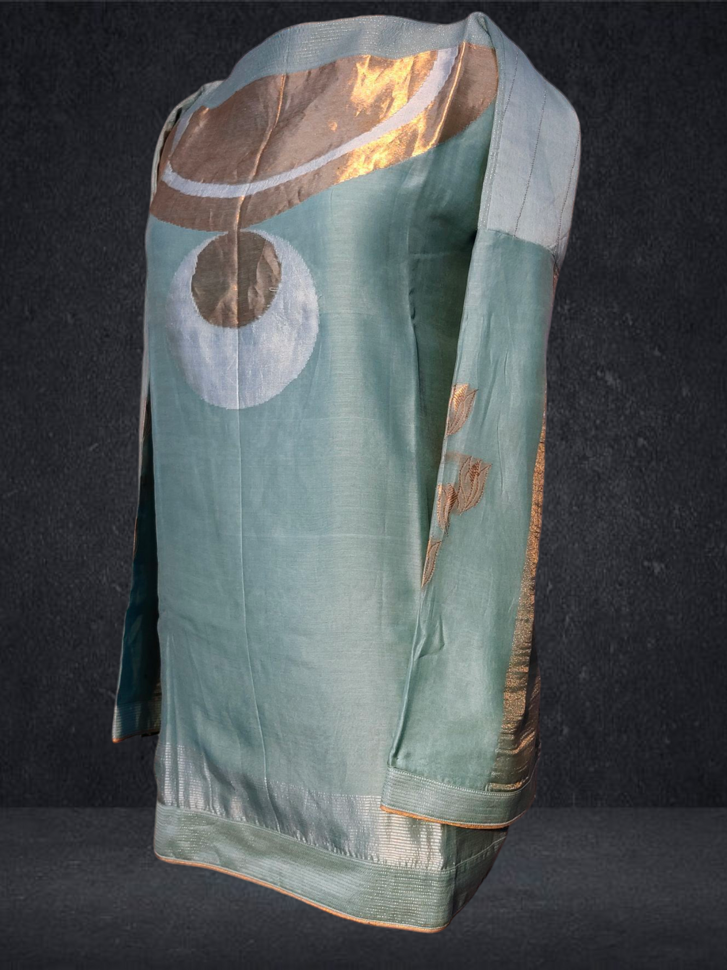 Semistitched Chanderi Zariwoven Short Tunic VISHAL KAPUR STUDIO