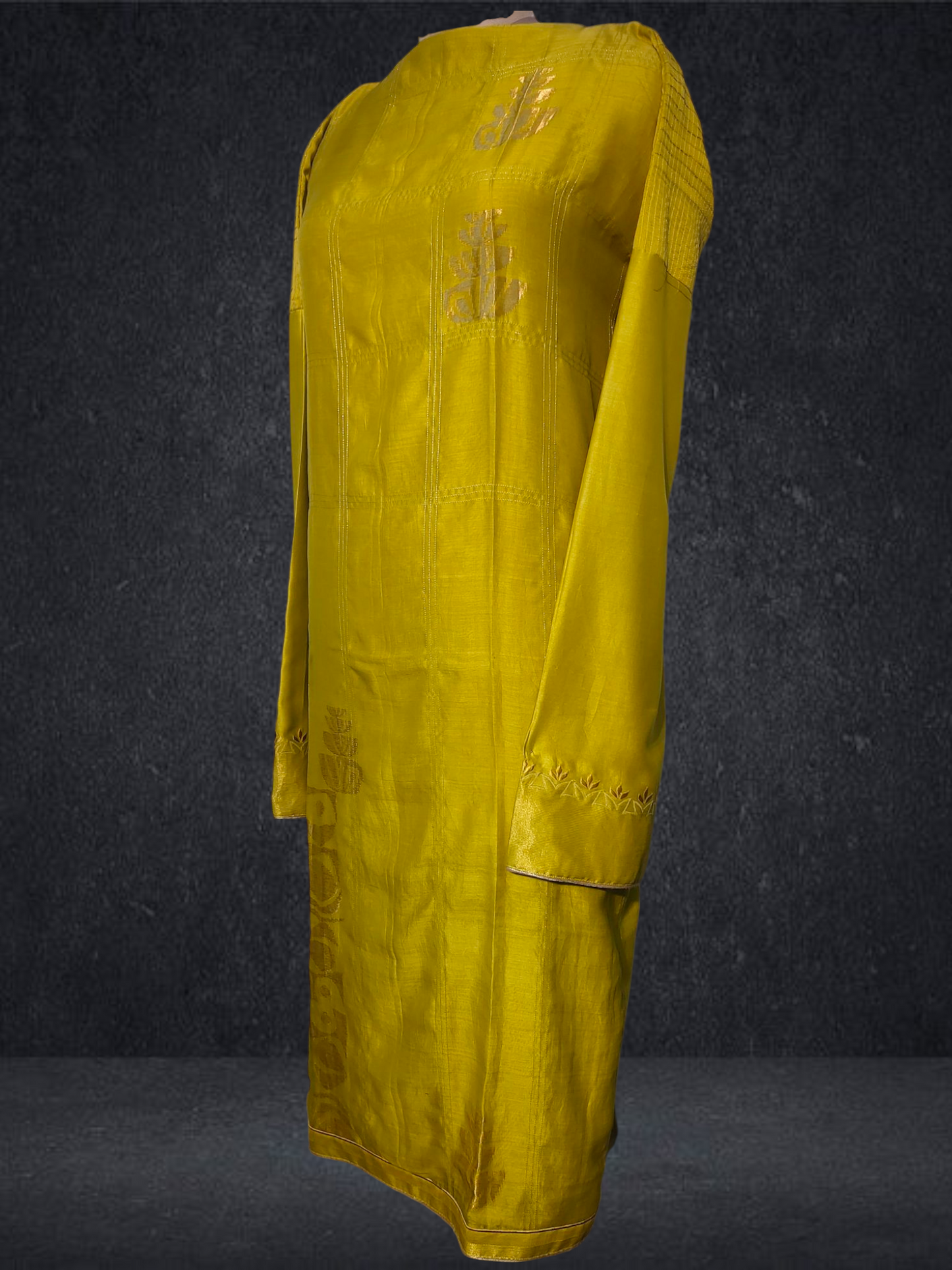 Semi Stitched Formal chanderi Suitset