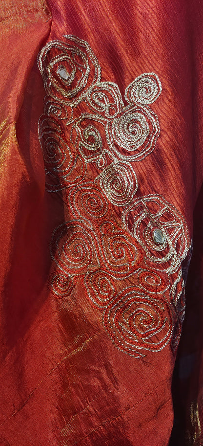 Semi Stitched Formal chanderi Suitset