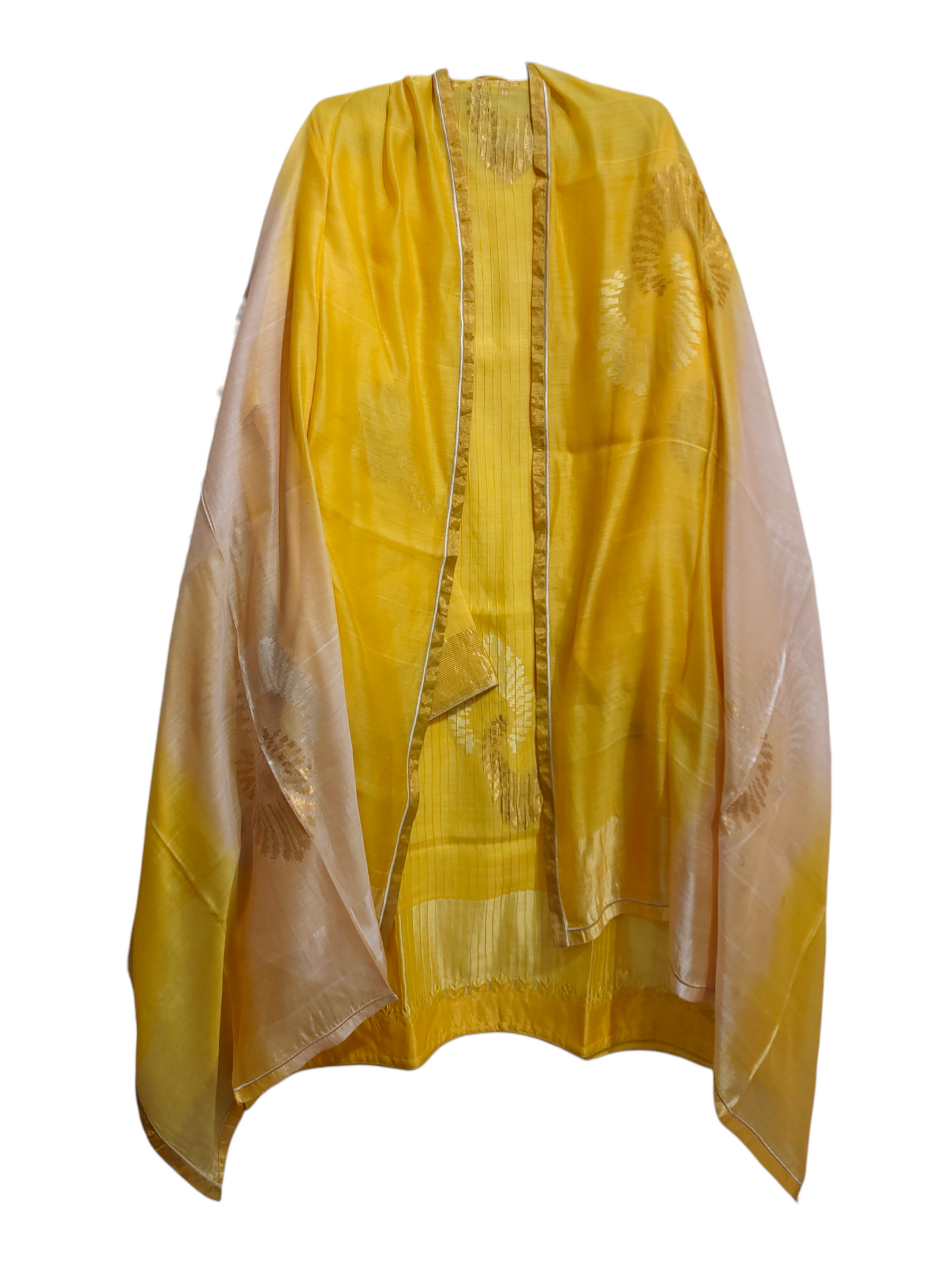 Semi Stitched Formal chanderi Suitset