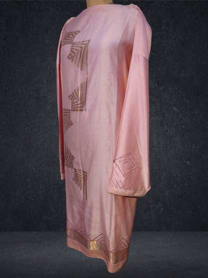 Semi Stitched Chanderi Formal Suitset