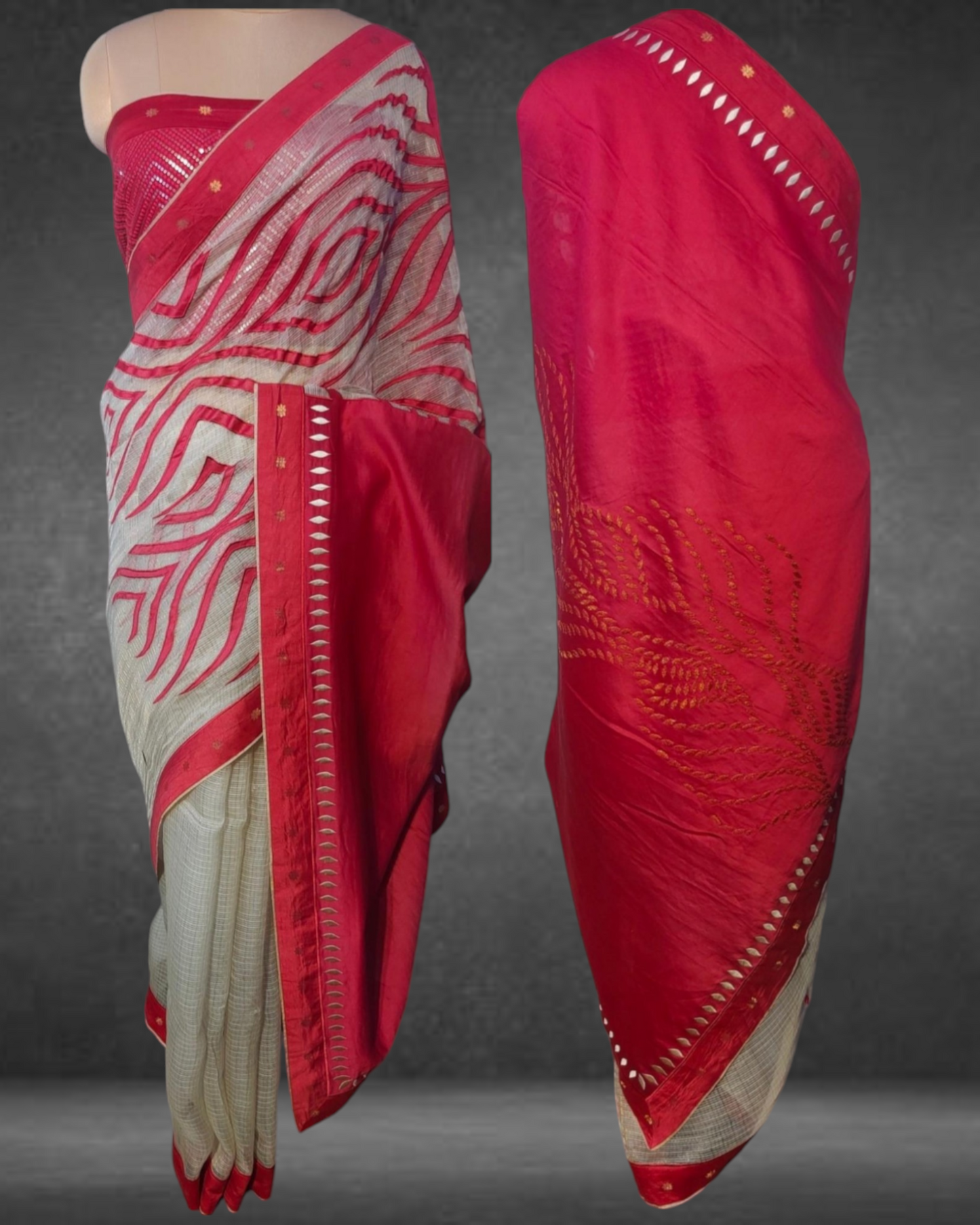 Silk Formal Ecoprint Saree VISHAL KAPUR STUDIO