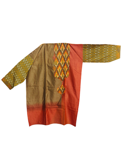 Traditional kurta with intricate patterns on a white background